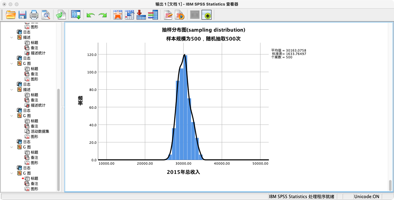 抽样分布n500